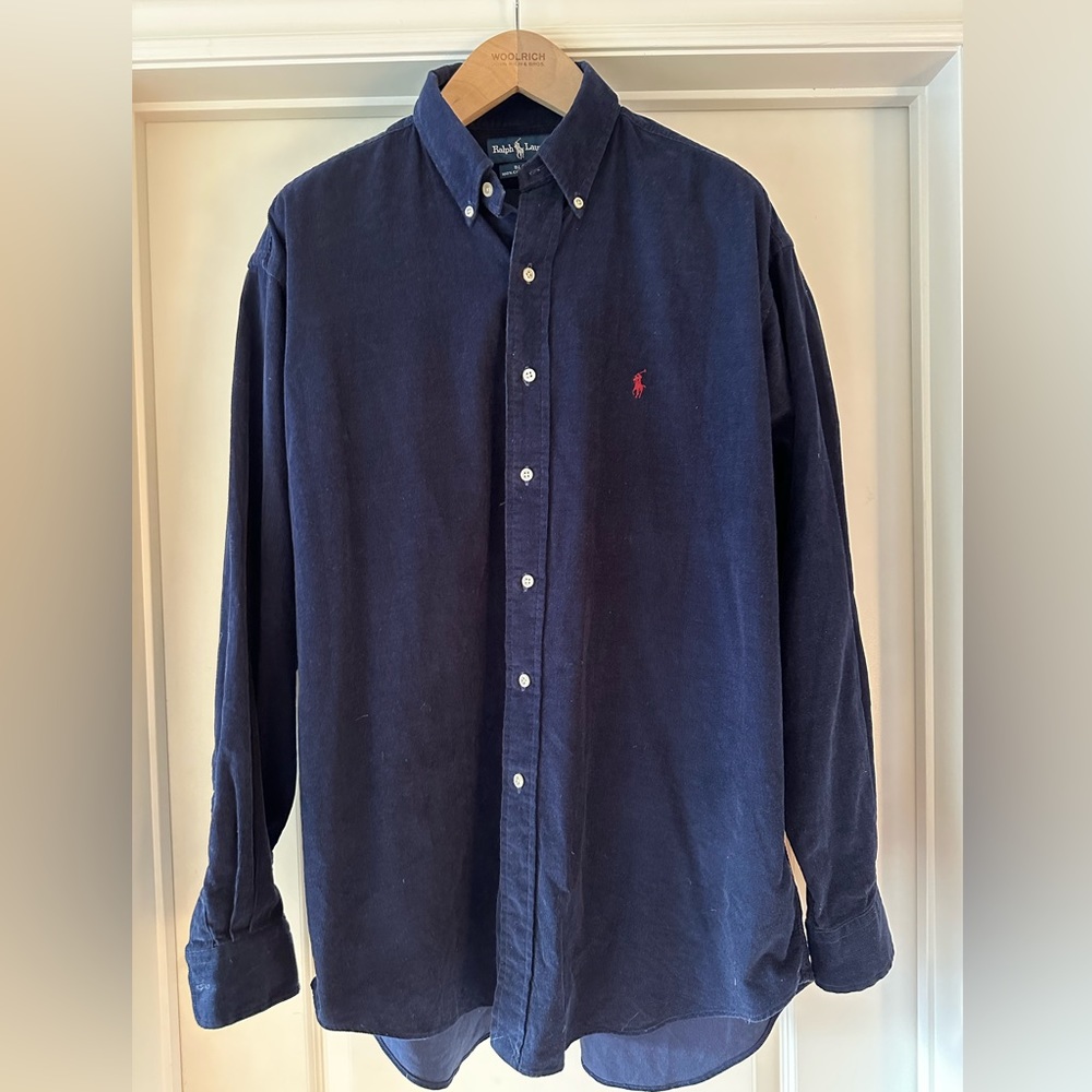 Ralph Lauren Navy Blue Corduroy Shirt